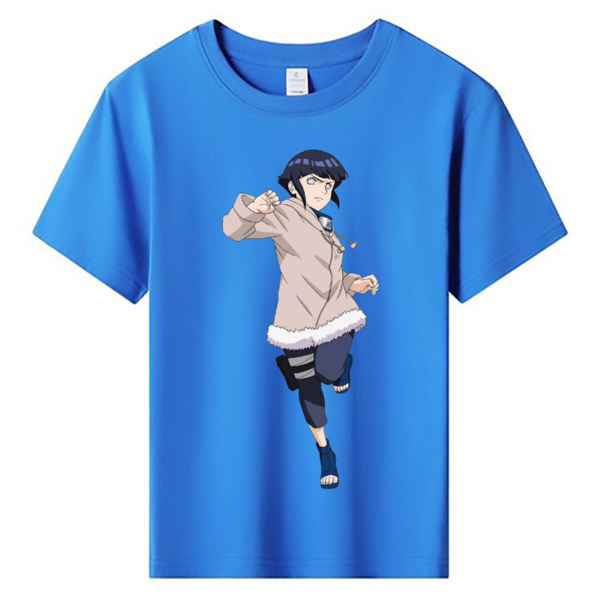 （画像用） NARUTO -ナルト- 日向ヒナタ Hyūga Hinata 綿100％キッズTシャツ（フロントプリント）